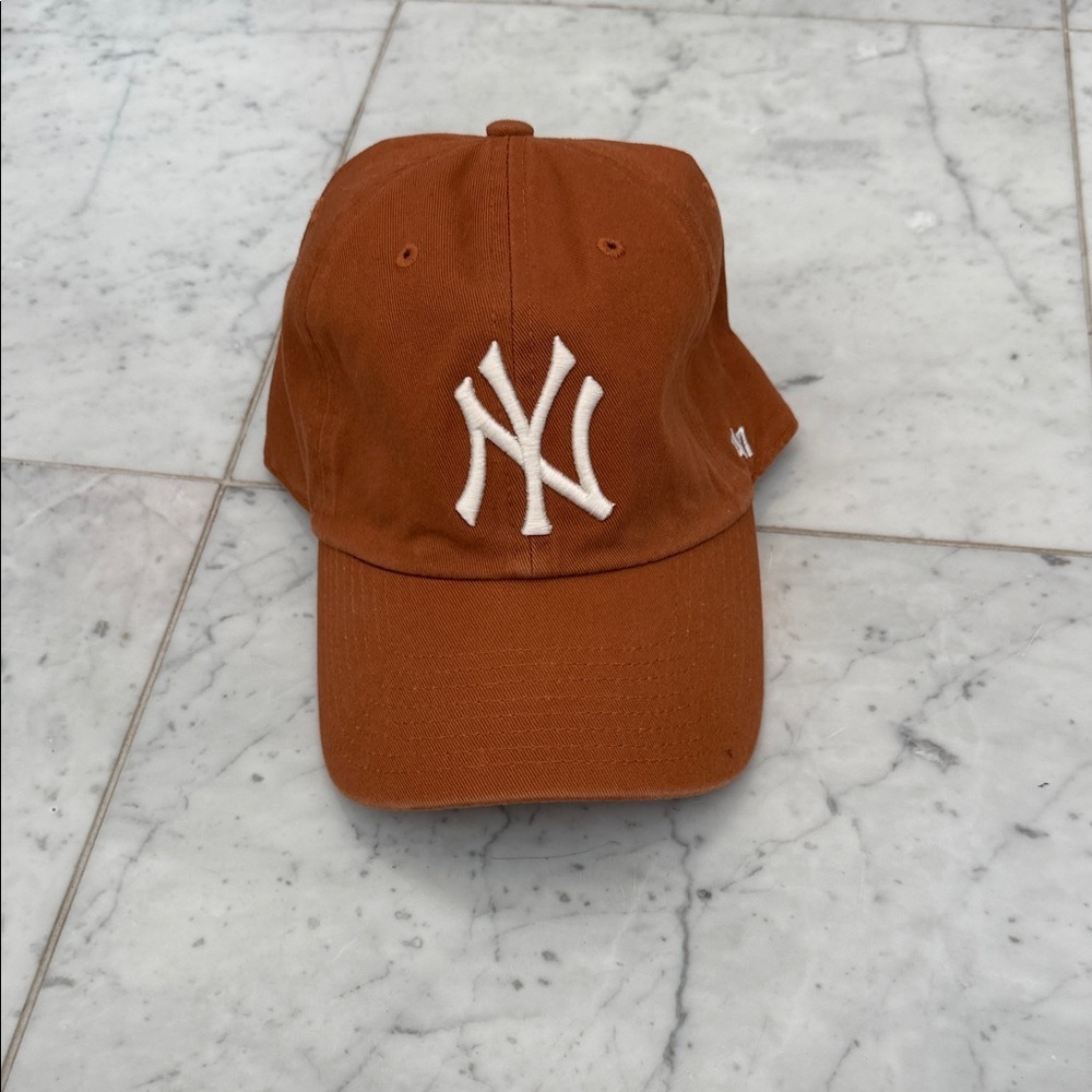 Rust Orange Baseball Cap with Embroidered Logo